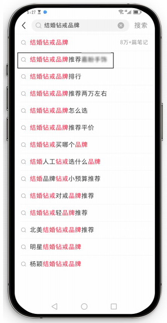小紅書下拉詞優(yōu)化案例